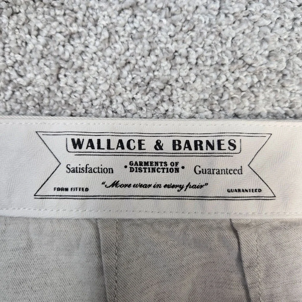 J Crew Wallace & Barnes Double pleated Chino Pant Linen blend 34x32 button fly